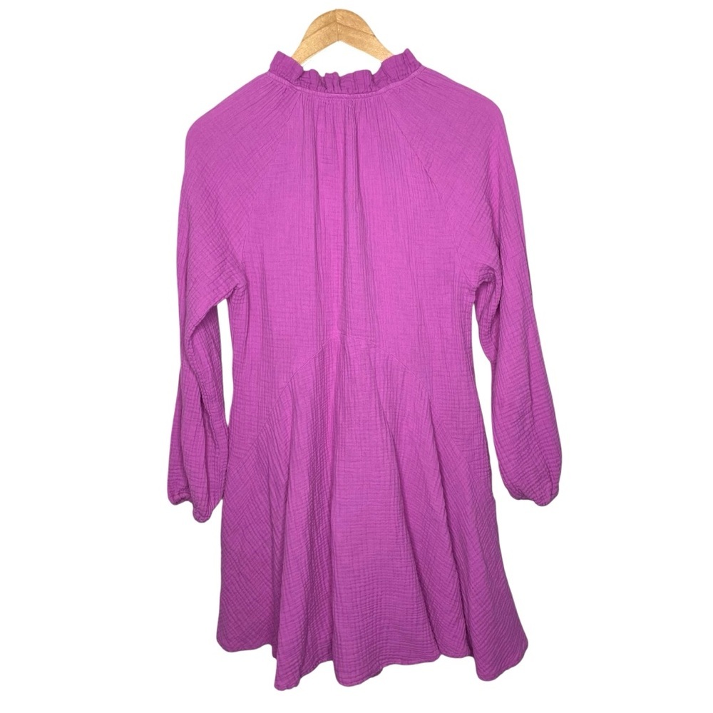 Magaschoni Organic Cotton Gauze Rosebud Pink Mini‎ Dress - Picture 13 of 13